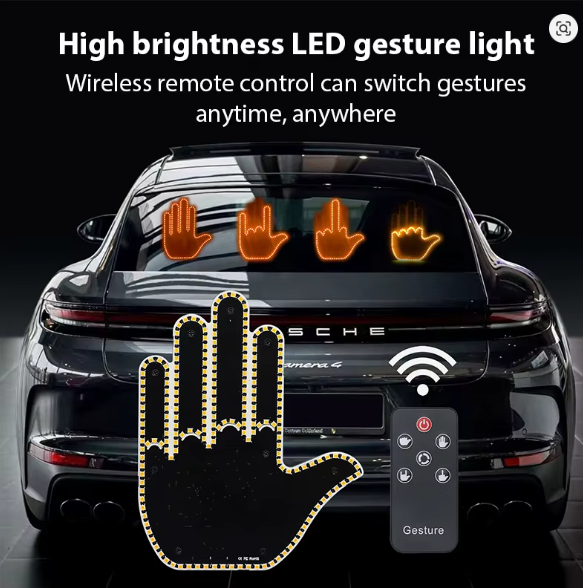 Mano LED para tu auto con control remoto